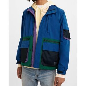 Levi’s Headlands Tactical Jacket Navy Peony Blue Utilitarian Water Repellant